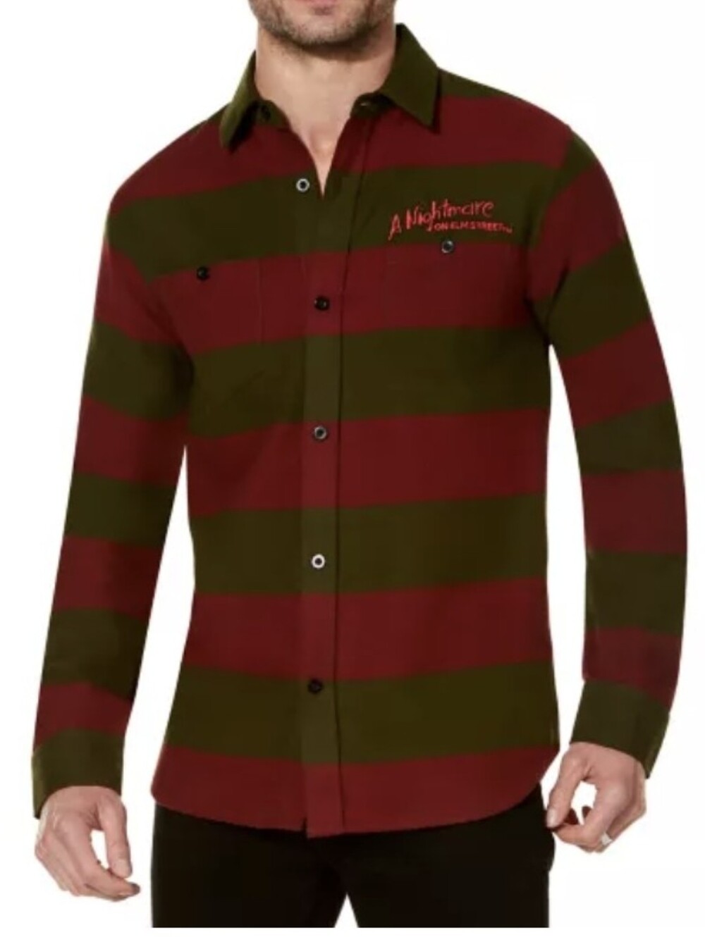 Freddy Krueger Claw Flannel Shirt - A Nightmare on Elm Street Adult Medium